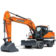 Excavadoras sobre neumáticos develon DX190WA