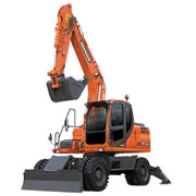 Excavadoras sobre neumáticos doosan DX140W