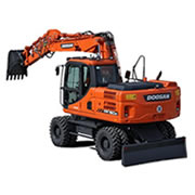 Excavadoras sobre neumáticos doosan DX160W