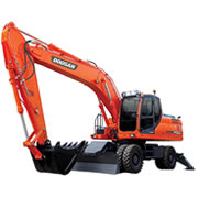 Excavadoras sobre neumáticos doosan DX210W