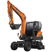 Excavadoras sobre neumáticos doosan DX55W