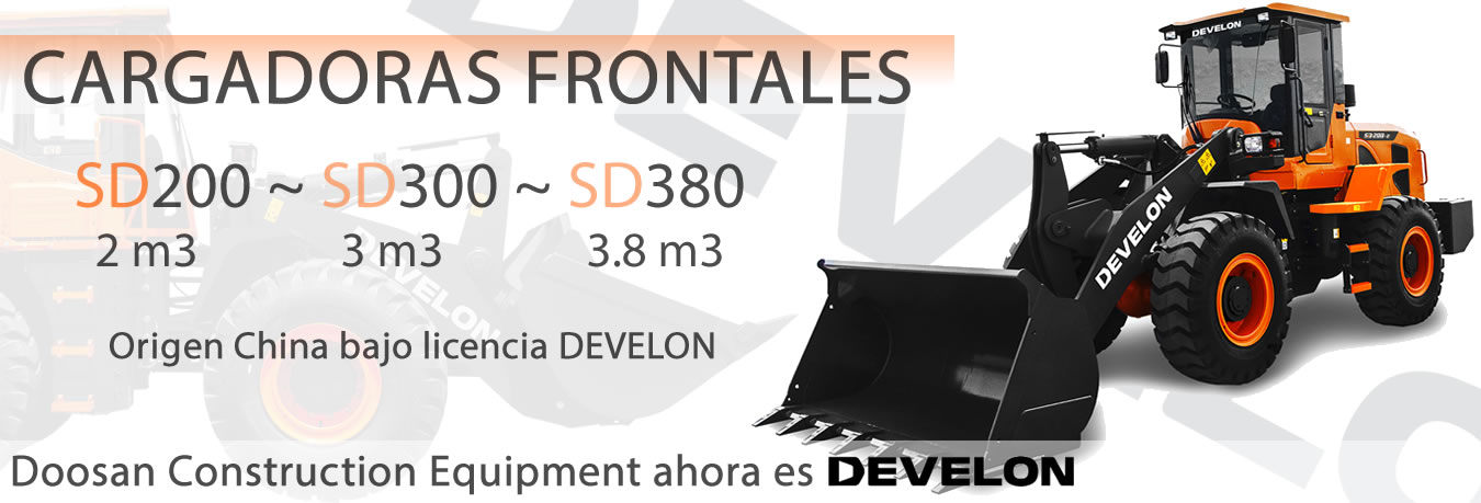 Cargadoras frontales Develon